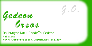 gedeon orsos business card